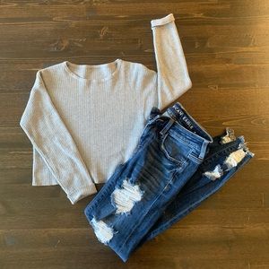Teen crop sweater